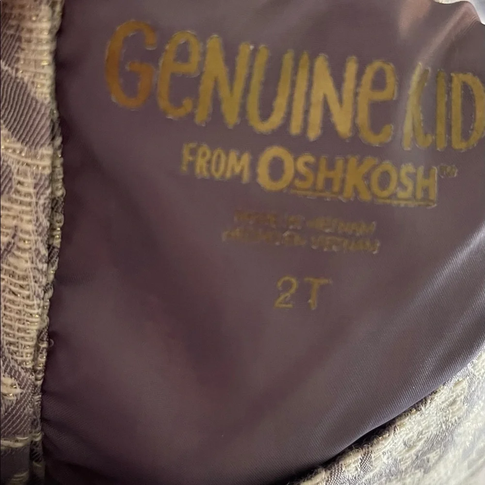 Genuine Kids OshKosh fancy high low dress girls purple gold sparkle